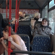 Bonnie Shai fucked and facialized in public bus